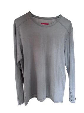 Karbon men’s long sleeve base layer gray merino wool shirt medium